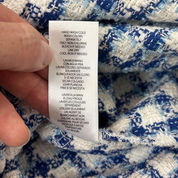 Size 6 ladies Blue and White Checkered Dress - Picture 4 of 4